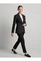 Side Belt Detailed Single Button Double Breasted Collar Stylish Blazer Jacket 4169 - 2