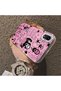iPhone Xr Compatible Pink Horror Movie Mask Patterned Acrylic Back Silicone Edge Phone Case - 4