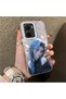 Vivo Y16/Y02S/Y56 Compatible Blue Haired Anime Girl Patterned Acrylic Back Silicone Edge Phone Case - 2