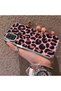 Samsung Galaxy A21S Compatible Pink Back Black Leopard Pattern Acrylic Back Silicone Edge Phone Case - 3