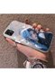 Samsung Galaxy A03/A04E/A04 Compatible Blue Haired Anime Girl Patterned Acrylic Back Silicone Edge Phone Case - 3