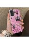 Samsung Galaxy A04S Compatible Pink Horror Movie Mask Patterned Acrylic Back Silicone Edge Phone Case - 2