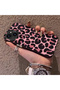 iPhone 13/14 Compatible Pink Back Black Leopard Pattern Acrylic Back Silicone Edge Phone Case - 4