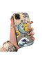 Xiaomi Poco C31 Compatible Sun-Moon Eye and Wave Butterfly Pattern Acrylic Back Silicone Edge Phone Case