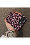 iPhone 16E Compatible Pink Back Black Leopard Pattern Acrylic Back Silicone Edge Phone Case - 4