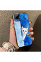 Realme C15/C25/C25S Compatible Cute White Cat Pattern Acrylic Back Silicone Edge Phone Case - 2