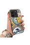 Xiaomi Redmi Note 14 4g Compatible Sun-Moon Eye and Wave Butterfly Pattern Acrylic Back Silicone Edge Phone Case