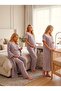 New Season Gray Muslin Fabric Design with Easy Breastfeeding Feature Short Sleeve 100% Cotton Maternity Nightgown Pajama Set - 7
