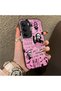 Realme C75 4g Compatible Pink Horror Movie Mask Patterned Acrylic Back Silicone Edge Phone Case - 2