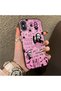 iPhone XS Max Compatible Pink Horror Movie Mask Patterned Acrylic Back Silicone Edge Phone Case - 2