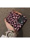 iPhone 16 Pro Compatible Pink Back Black Leopard Pattern Acrylic Back Silicone Edge Phone Case - 4