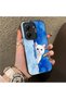 Xiaomi Poco X7 Pro Compatible Cute White Cat Pattern Acrylic Back Silicone Edge Phone Case - 2
