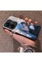 Realme C55 Compatible Blue Haired Anime Girl Patterned Acrylic Back Silicone Edge Phone Case - 3