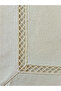 Buldan Linen Elegant Embroidered Tablecloth with Lace Inserts - Cream - 3