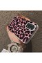 Xiaomi Redmi Note 11/Note 11S Compatible Pink Back Black Leopard Pattern Acrylic Back Silicone Edge Phone Case - 5