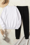 Unisex Design Printed Crew Neck Sweatshirt - 2-Piece Tracksuit Set - 2