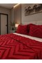 Merve 3 Piece Double Bedspread Red - 3