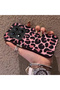 For Xiaomi Redmi Note 14 Pro 4G/5G Compatible Pink Back Black Leopard Pattern Acrylic Back Silicone Edge Phone Case - 4