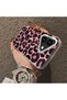 iPhone 16 Compatible Pink Back Black Leopard Pattern Acrylic Back Silicone Edge Phone Case - 4