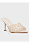 Women's Summer 8cm Thin Heeled Slippers - 230 3170 - White - 2