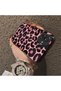 Samsung Galaxy A07 4g Compatible Pink Back Black Leopard Pattern Acrylic Back Silicone Edge Phone Case - 4