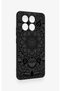 Poco X6 Pro Compatible Black and White Mandala Patterned Silicone Case - 3