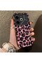 For Tecno Pova 6/Pova 6 Pro 5g Compatible Pink Back Black Leopard Pattern Acrylic Back Silicon Edge Phone Case - 2