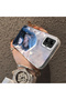 Samsung Galaxy A05 Compatible Blue Haired Anime Girl Patterned Acrylic Back Silicone Edge Phone Case - 4