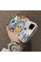 Realme C15/C25/C25S Compatible Sun-Moon Eye and Wave Butterfly Pattern Acrylic Back Silicone Edge Phone Case - 4