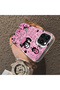 iPhone 13 Pro Max Compatible Pink Horror Movie Mask Patterned Acrylic Back Silicone Edge Phone Case - 4