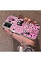 Samsung Galaxy A06 4G/5G Compatible Pink Horror Movie Mask Patterned Acrylic Back Silicone Edge Phone Case - 3