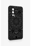 Poco F5 Pro Compatible Black and White Mandala Patterned Silicone Case - 2
