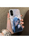 Realme C67 4g Compatible Blue Haired Anime Girl Patterned Acrylic Back Silicone Edge Phone Case - 2