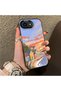 iPhone 16E Compatible Sunset Beach Scenery Printed Acrylic Back Silicone Edge Phone Case - 2