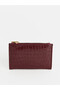 Özmarka New Season Burgundy Crocodile Patterned Women's Wallet - 3