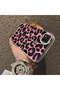 Xiaomi Redmi 9C/10A Compatible Pink Back Black Leopard Pattern Acrylic Back Silicone Edge Phone Case - 4