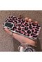 Samsung Galaxy A52/A52S Compatible Pink Back Black Leopard Pattern Acrylic Back Silicone Edge Phone Case - 3