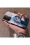 Samsung Galaxy A26 Compatible Blue Haired Anime Girl Patterned Acrylic Back Silicone Edge Phone Case - 3
