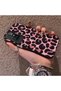Xiaomi Redmi 10 2022 Compatible Pink Back Black Leopard Pattern Acrylic Back Silicone Edge Phone Case - 3