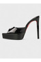Women's Summer 11cm Thin Heeled Slippers - 233 2679 - Black Patent Leather - 3
