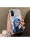 Samsung Galaxy A14 4G/5G Compatible Blue Haired Anime Girl Patterned Acrylic Back Silicone Edge Phone Case - 2