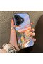 iPhone 16 Plus Compatible Sunset Beach Scenery Printed Acrylic Back Silicone Edge Phone Case - 2