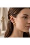 STEEL GOLD TRIPLE LOOKING HOOP EARRING - 3