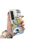 Realme C65 4g Compatible Sun-Moon Eye and Wave Butterfly Pattern Acrylic Back Silicone Edge Phone Case