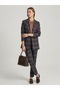 Plaid Patterned Double-Breasted Blazer Jacket 4065 - 4