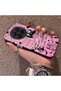 Tecno Camon 40 Premier Compatible Pink Horror Movie Mask Patterned Acrylic Back Silicone Edge Phone Case - 3
