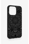 iPhone 13 Pro Compatible Black and White Mandala Pattern Silicone Case - 3