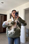 Premium Deer Patterned Fleece - Khaki - 3