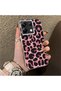 Xiaomi Redmi Note 13 Pro 5g Compatible Pink Back Black Leopard Pattern Acrylic Back Silicone Edge Phone Case - 3