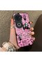 Vivo V50 Compatible Pink Horror Movie Mask Patterned Acrylic Back Silicone Edge Phone Case - 2